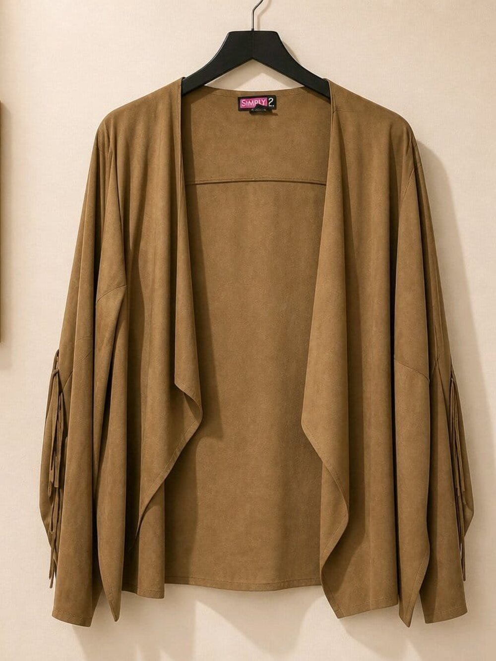 🤠 Faux Suede Fringe Drape Jacket | Cowboy Style